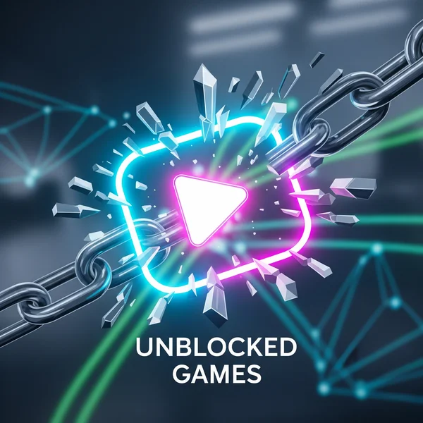 Concepto de juegos desbloqueados: saltando las restricciones de la red.