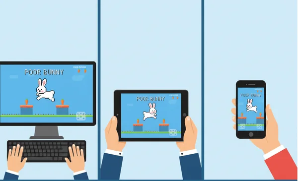 Poor Bunny jugado en escritorio, tableta y teléfono